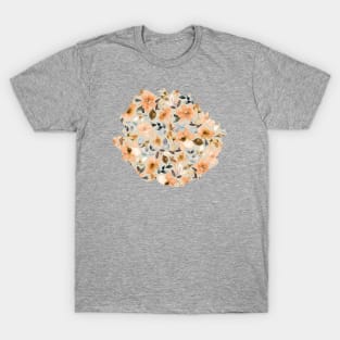 Tropical flowers-Peach sand T-Shirt